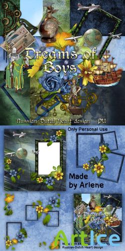 Scrap Set - Dreams of Boys PNG and JPG Files