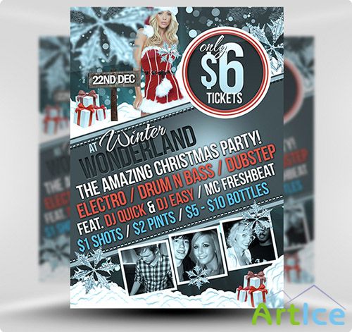 Winter Wonderland Flyer Template PSD