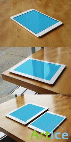3 iPad and iPad Mini Mockups PSD