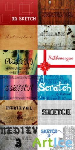 12 Fonts Set
