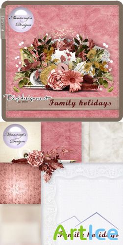 Scrap Set - Family Holidays PNG and JPG Files