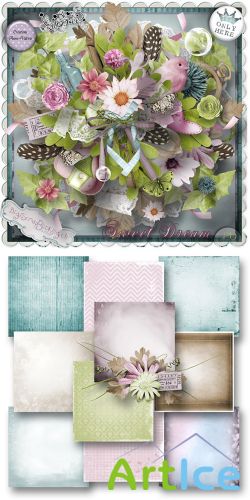 Scrap Kit - Sweet Dream PNG and JPG Files