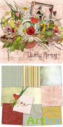 Scrap Set - Dainty Spring PNG and JPG Files