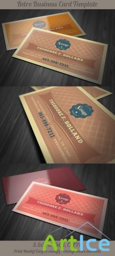 Retro Business Card Template 1