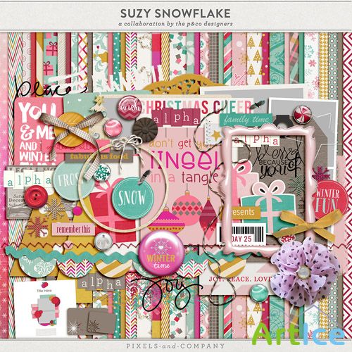 Scrap Set - Suzy Snowflake PNG and JPG Files