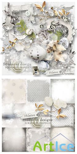 Scrap Set - Winter Dreams PNG and JPG Files