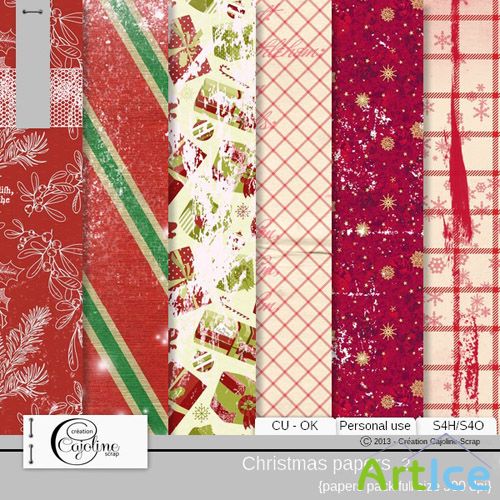 Christmas Papers 2 JPG Files