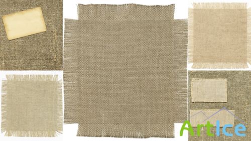 Set of high quality texture of burlap different density