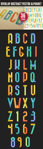 Overlap Vector Alphabet Adobe Illustration
