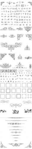 Vintage Calligraphic Ornaments Vector Illustrations Bundle