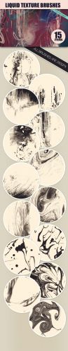 Designtnt - Liquid Photoshop Brushes Set 1