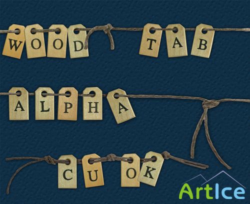 Wood Tab Alpha PNG Files