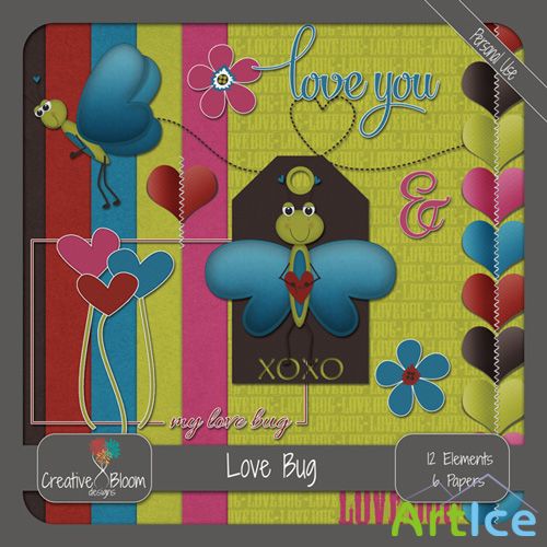 Scrap - Love Bug Kit PNG and JPG Files