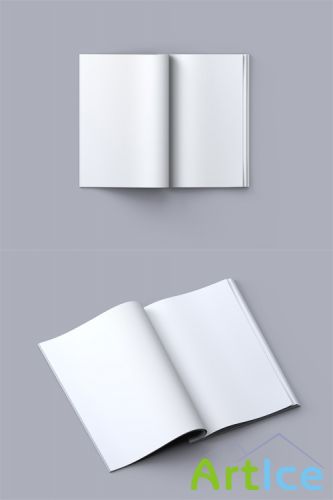 2 Book Mock-up Templates PSD