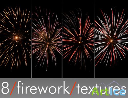 8 Firework Textures JPG Files