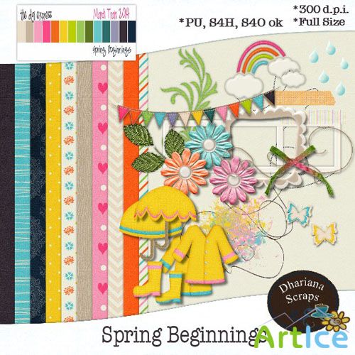 Scrap - Spring Beginnings PNG and JPG Files