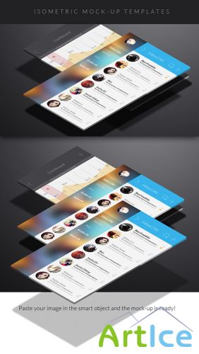 Isometric Mock-Up PSD Template Set 1