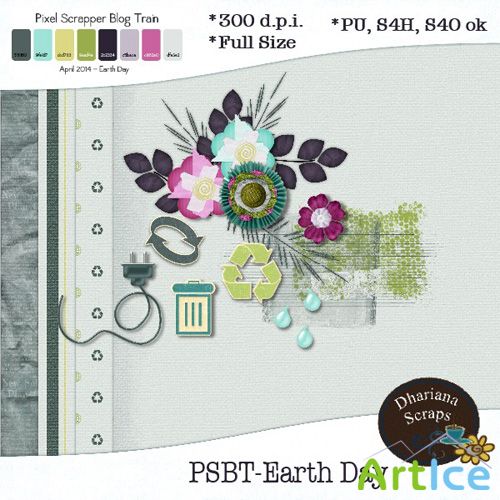 Scrap Kit - Earth Day PNG and JPG Files