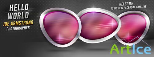 3D Rings Creative Facebook Timeline Covers PSD Template