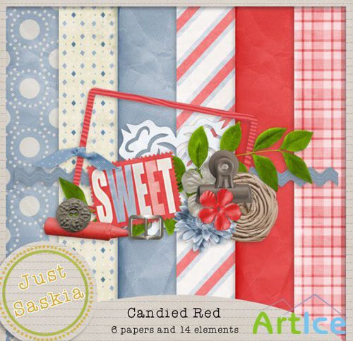 Scrap - Candies Red PNG and JPG