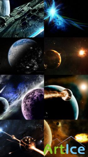 Space Wallpapers Set 10 JPG Files