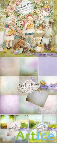 Scrap - Vintage Easter JPG and PNG