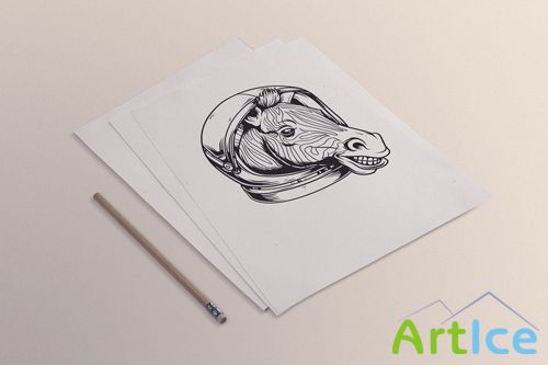 Plain Paper Mock up Template