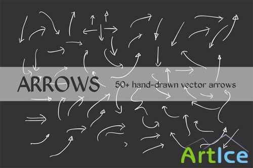 CreativeMarket - 50+ Hand Drawn Vector Arrows