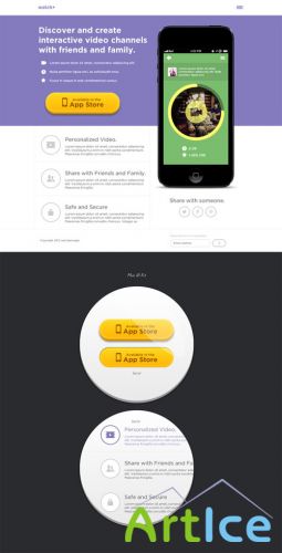 CreativeMarket - Landing Page Design PSD files