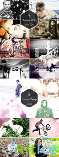 Premium Vintage and HDR Photoshop Actions
