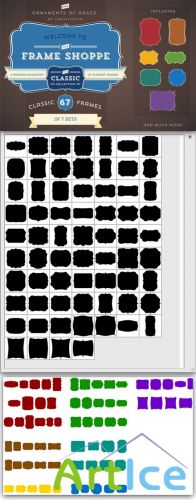CreativeMarket - 67 Classic Frames (PSD with Paths)