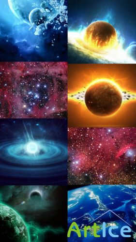 Space Wallpapers Set 16 JPG Files