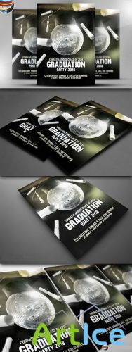 CreativeMarket - Graduation Flyer Template