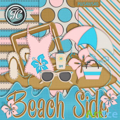 Scrap Kit - Beach Side PNG and JPG