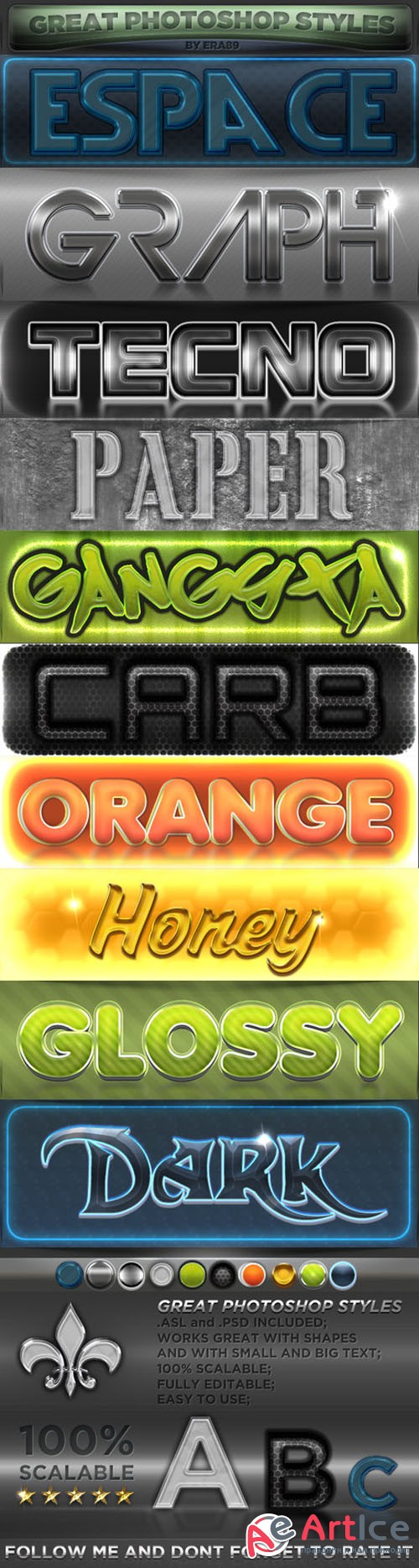 Great Text Effects Photoshop Layer Styles