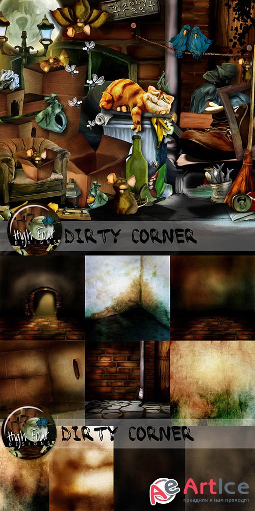 Scrap - Dirty Corner PNG and JPG