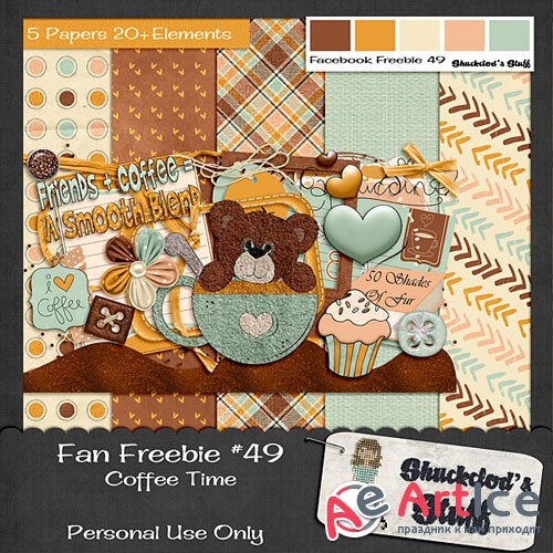 Coffee Time Scrap PNG and JPG