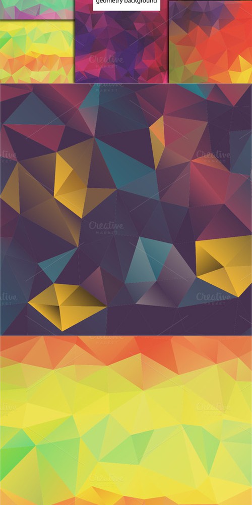Geometry Backgrounds Vector Set
