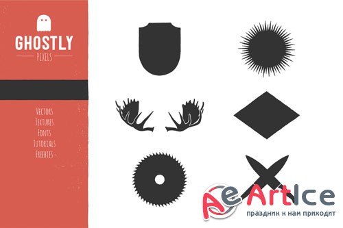 Ghostly Pixels Vector Elements Pack