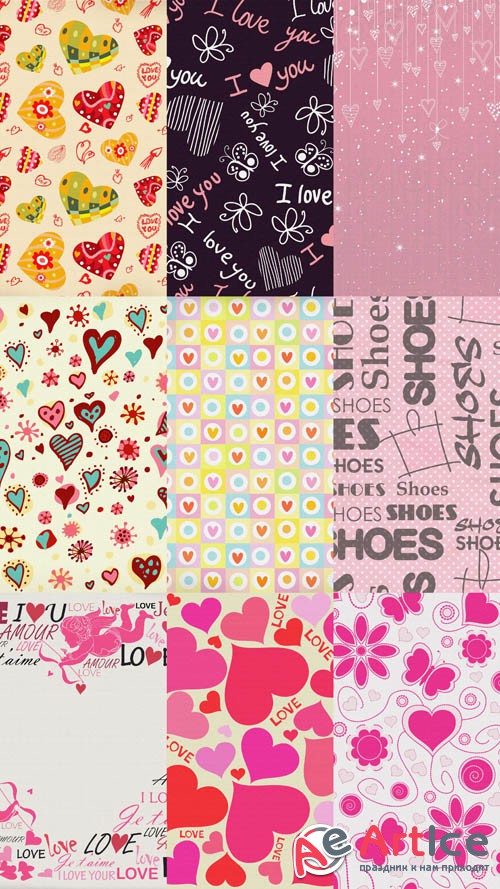 Hearts Textures Set 1 JPG Files