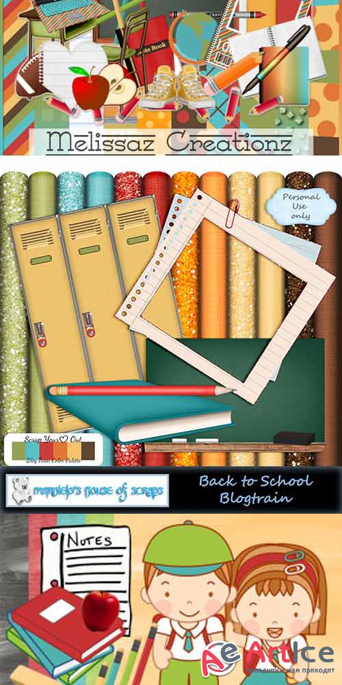 Scrap - Ready 4 School PNG and JPG Set 2