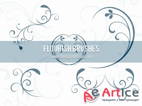 Flourish Photoshop ABR Brushes