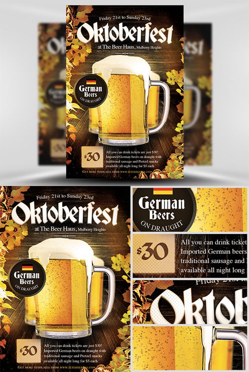 Flyer Template PSD - Oktoberfest
