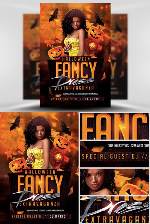 Halloween Fancy Dress Extravaganza Flyer Template