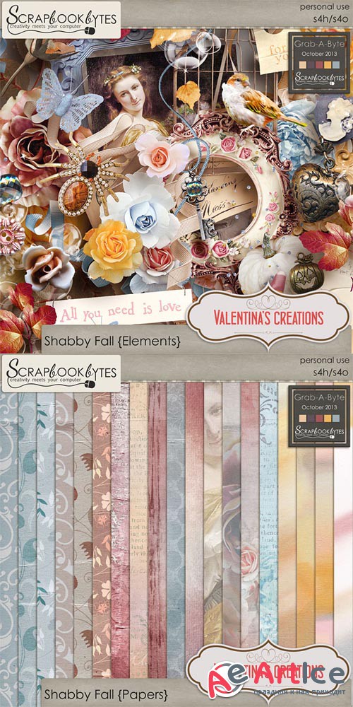 Scrap - Shabby Fall PNG and JPG