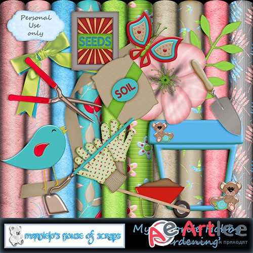 Scrap - My Favorite Hobby Gardening PNG and JPG