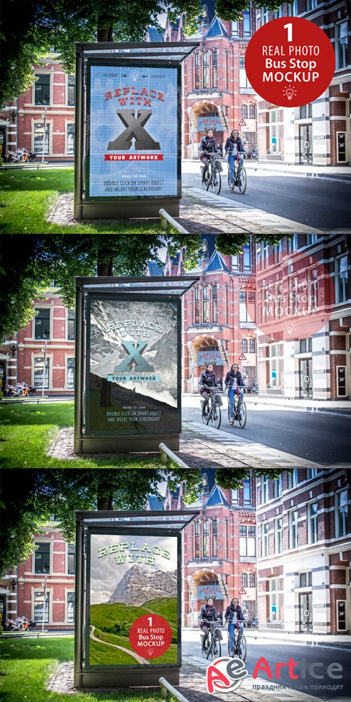 CreativeMarket - Bus Stop Mockup