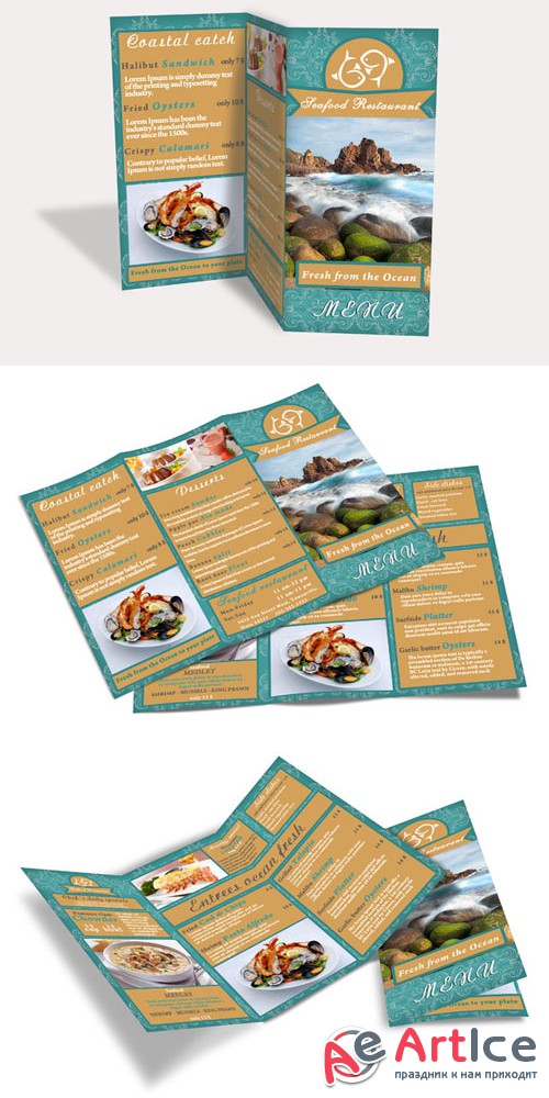 CreativeMarket - Sea Food Brochure