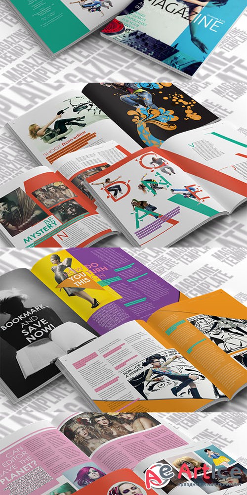 CreativeMarket - Indesign Magazine Template 21141