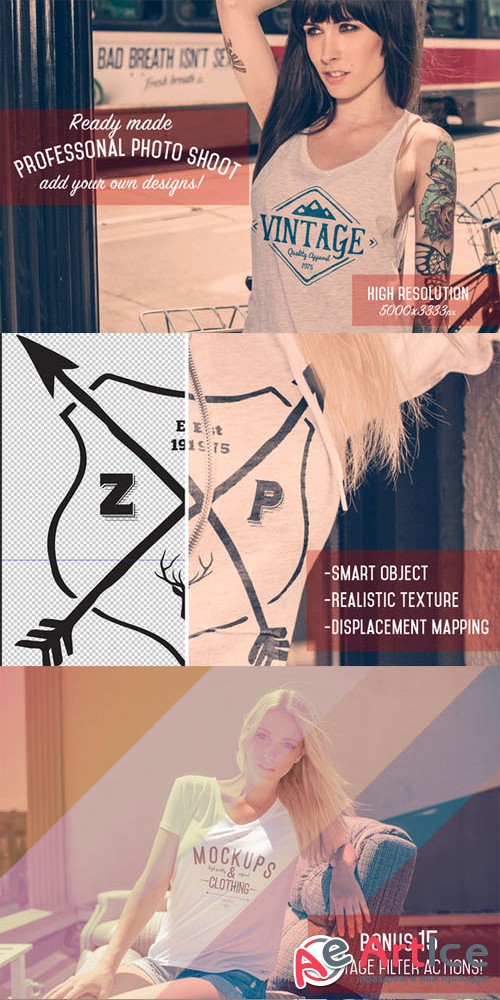 16 Women's White Apparel Mockups - CreativeMarket